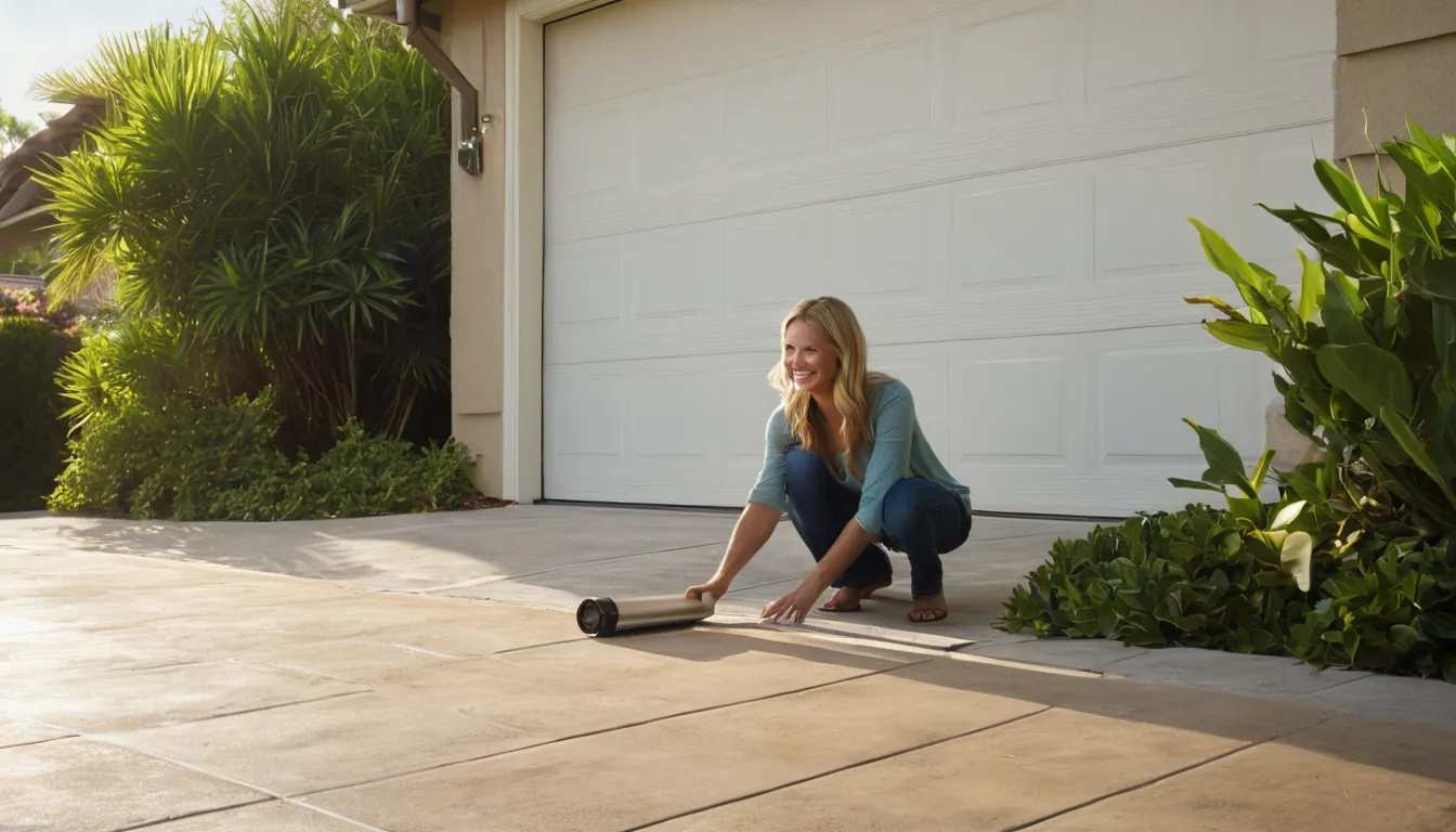 Homeowner checking a door seal for gaps in the Winter Park area